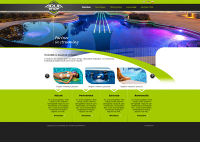 Aquashop weboldal (2015)