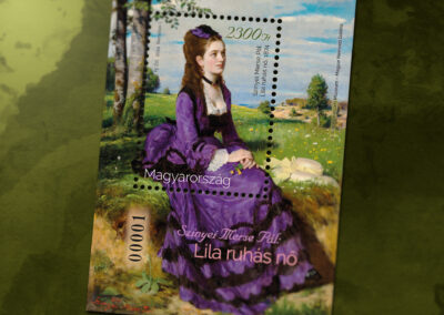 Szinyei Merse Pál: Lila ruhás nő bélyegblokk (2024)